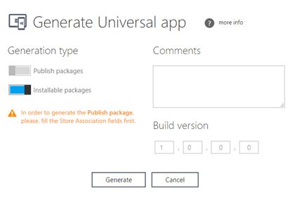 generate universal app